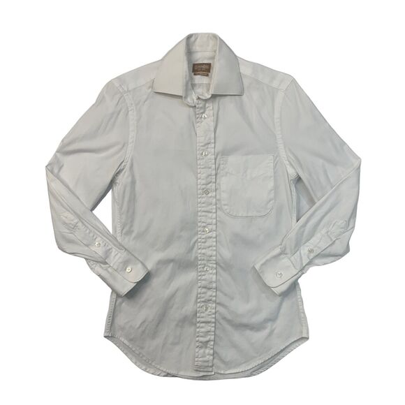 Gitman Bros Shirt Mens 13.5 Cotton Tailored Fit Dress Button Up Long Sleeve - Picture 1 of 10